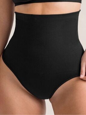 Shapermint Black High-Waisted Shaper Thong
